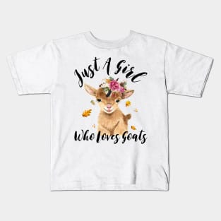 Just A Girl Who Love Goats Lovers Gifts Kids T-Shirt